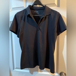 Men's Black Polo Shirt - Lightweight Performance